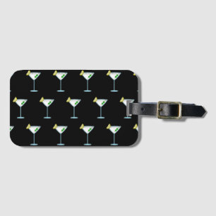 Étiquette À Bagage Martini Amateurs De Cocktail Bar De Verre Alcool