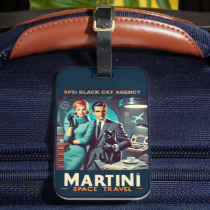 Étiquette À Bagage Martini Space Travel Poster SP5 : Agence de Chat N