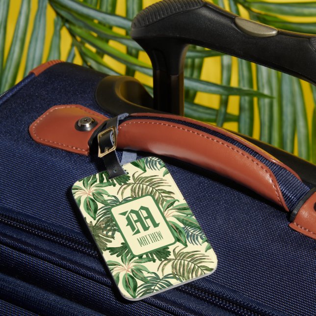 Étiquette À Bagage Masculine hawaïenne verte (Insitu Rectoal 1)