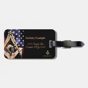 Étiquette À Bagage Masonic Minds (Yellowish) États-Unis