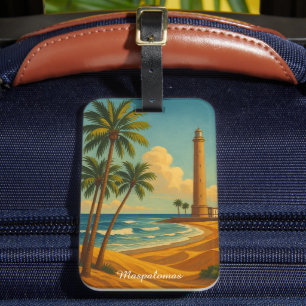 Étiquette À Bagage Maspalomas Meloneras Beach Gran Canaria vintage