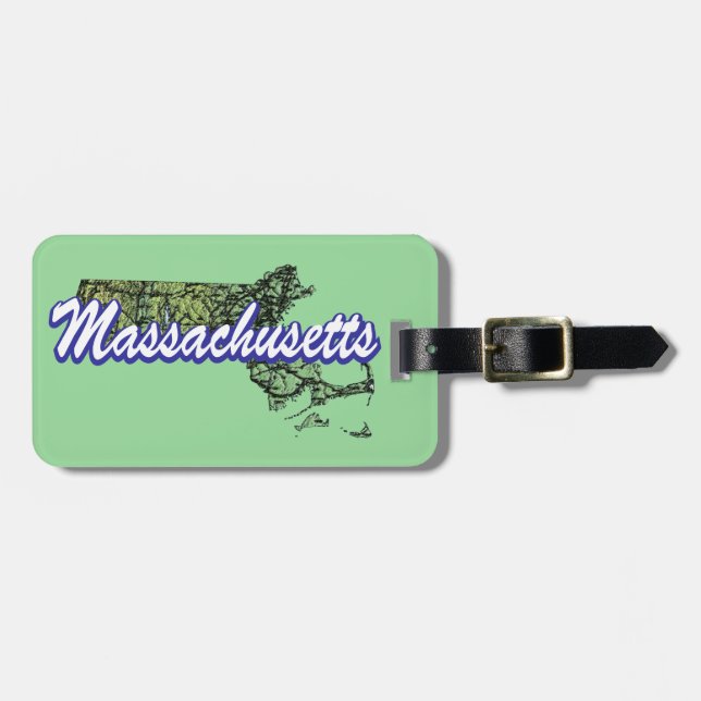 Étiquette À Bagage Massachusetts (Devant horizontal)