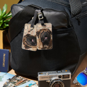 Étiquette À Bagage Mastiff dogue anglais fête des pères