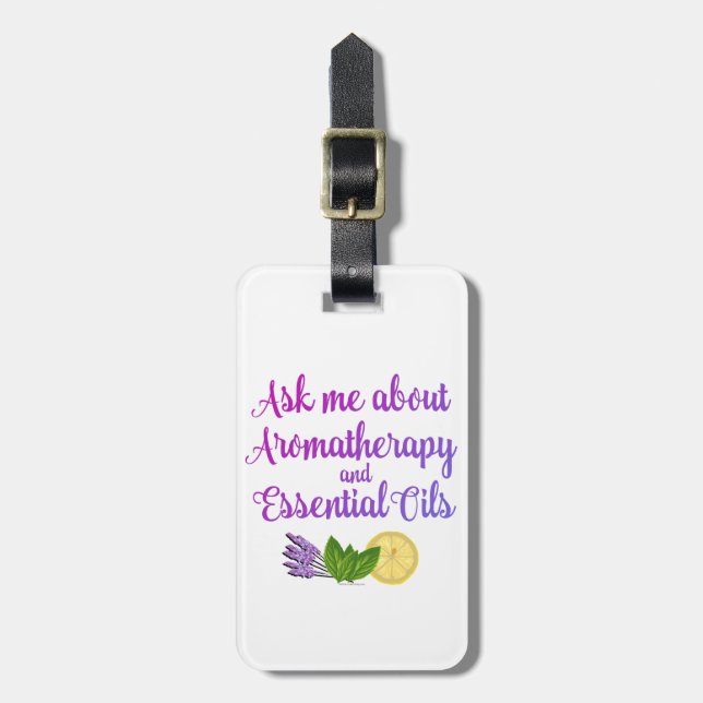 Étiquette À Bagage Me demander Aromathérapie Essential Oils Business (Devant Vertical)