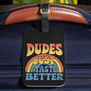 Étiquette À Bagage Mecs Ont Juste Meilleur Goût Arc-en-ciel Gay Fiert