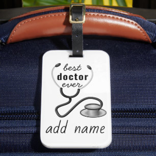 Étiquette À Bagage Médecin Exceptionnel Personnalisé Merci au Médecin