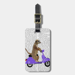 Étiquette À Bagage Meerkat sur Lilac Moped