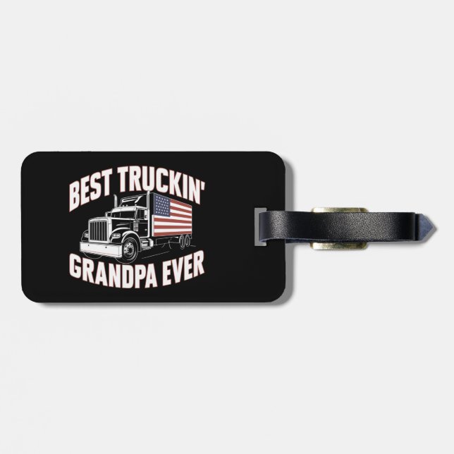 Étiquette À Bagage Meilleur Grand-Père Du Truckin (Dos horizontal)