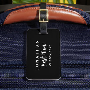 Étiquette À Bagage Meilleur Homme Mariage personnalisé Monogramme mod