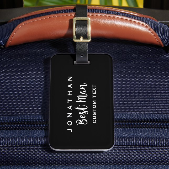Étiquette À Bagage Meilleur Homme Mariage personnalisé Monogramme mod (Insitu Rectoal 2)