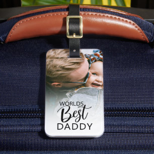 Étiquette À Bagage Meilleur papa du monde   Photo