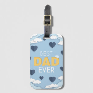 Étiquette À Bagage Meilleur papa jamais mignonne Fête des pères
