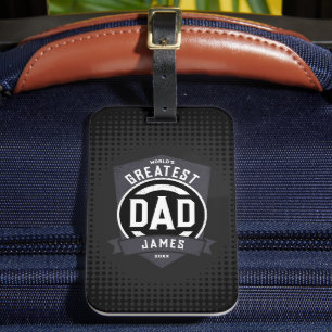 Étiquette À Bagage Meilleur papa jamais moderne cadeau Fête des pères