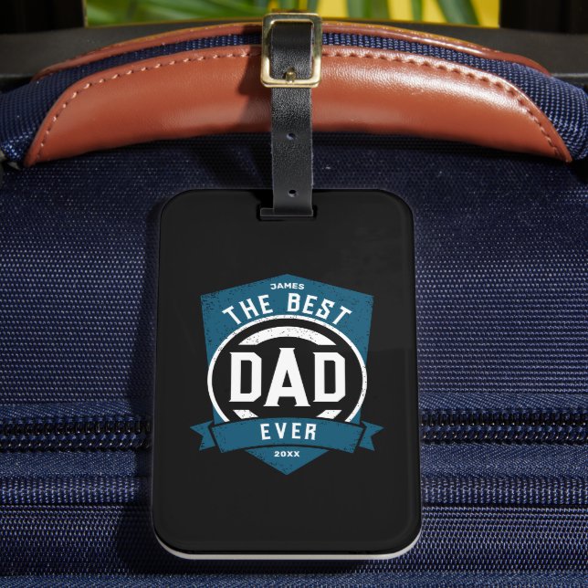 Étiquette À Bagage Meilleur papa jamais moderne cadeau Fête des pères (Insitu Rectoal 2)