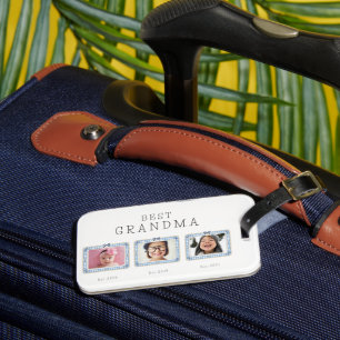 Étiquette À Bagage Meilleure grand-mère établie date personnalisée 3