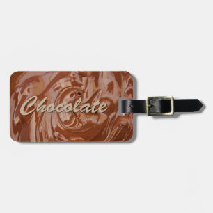 Étiquette À Bagage Melted chocolate texture