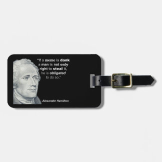 Étiquette À Bagage Meme humide d'Alexander Hamilton - étiquette de