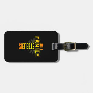Étiquette À Bagage Mens Fête des pères cadeau Dieu Famille Steeler Cr