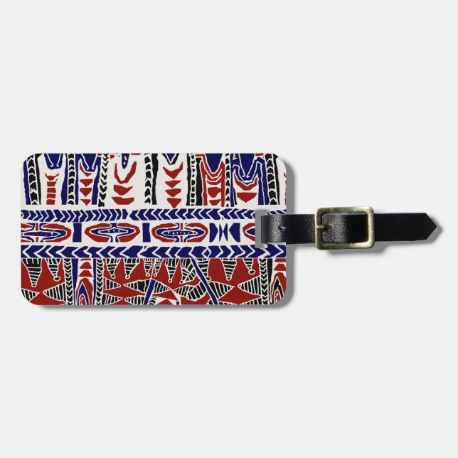 Étiquette À Bagage Mer du Sud Samoa Batik (Devant horizontal)