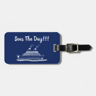 Étiquette À Bagage Mer Le Jour De Vacances Bateau De Croisière