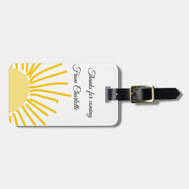 Étiquette À Bagage merci d'être venu ajouter un nom au message texte  (Devant horizontal)