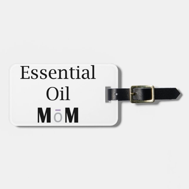 Étiquette À Bagage Mère à huile essentielle avec texte personnalisé (Devant horizontal)
