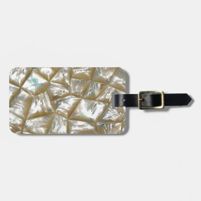 Étiquette À Bagage Mère de Pearl Design (Devant horizontal)