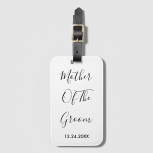 Étiquette À Bagage Mère Du Mariage Groom Simple Cadeau Favor