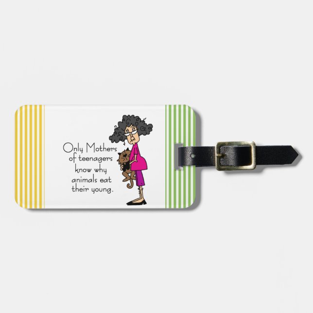 Étiquette À Bagage Mères des adolescents (Devant horizontal)
