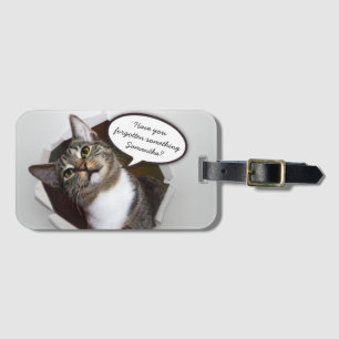 Étiquette À Bagage Message personnalisé par chat de interruption