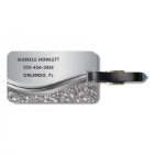 Métal Personnalisé Paillettes Faux Argent Glamour