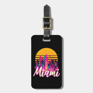 Étiquette À Bagage Miami au coucher du soleil
