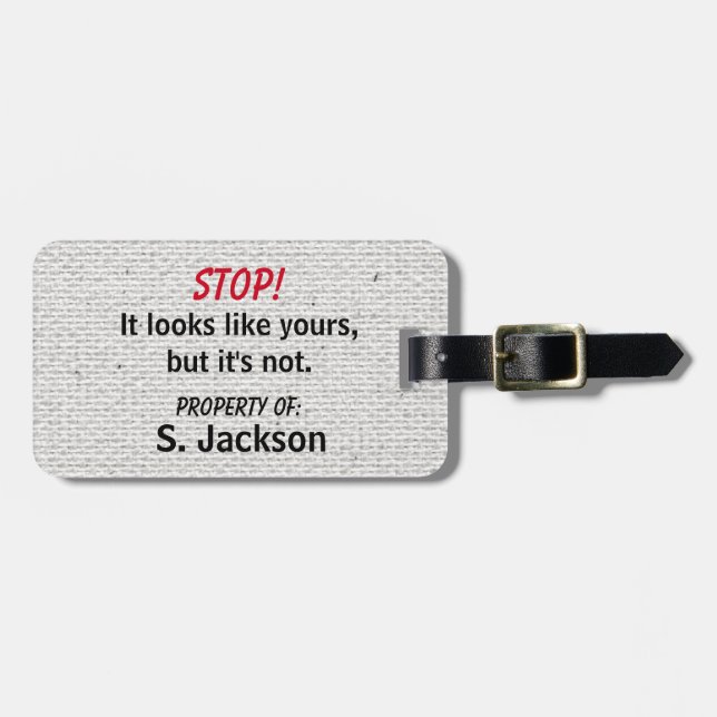 Étiquette À Bagage Mignonne et drôle (Devant horizontal)