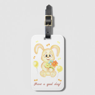Étiquette À Bagage Mignonne lapin pour une humeur positive