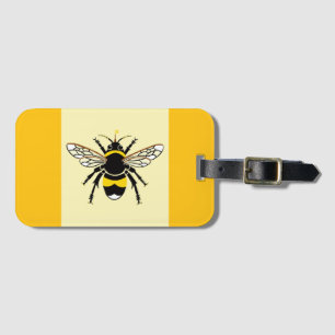 Étiquette À Bagage Mignonne main tirée - BEE - Conservation - Jaune