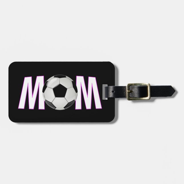 Étiquette À Bagage Mignonne maman de soccer (Devant horizontal)