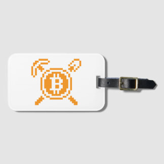 Étiquette À Bagage Mineur Bitcoin BTC 8-Bit | Étiquette de Bagage