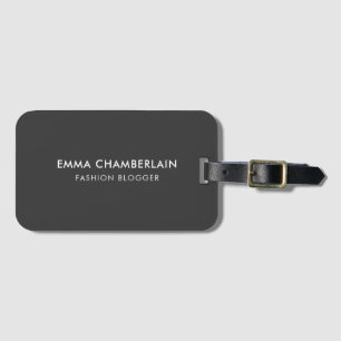 Étiquette À Bagage Minimaliste moderne Rustique papier Kraft éco noir