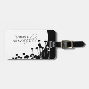 Étiquette À Bagage Miracle de récupération, noir et blanc