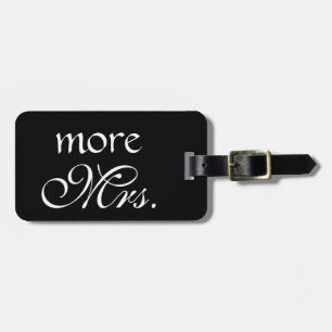 Étiquette À Bagage Mme plus chique Black Luggage Tag