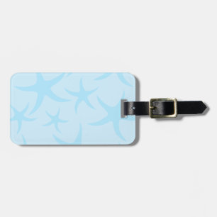 Étiquette À Bagage Modèle bleu-clair d'étoiles de mer