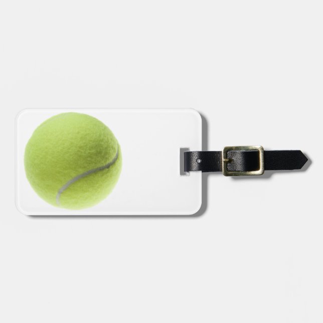 Étiquette À Bagage Modèle customisé par balle de tennis jaune (Devant horizontal)