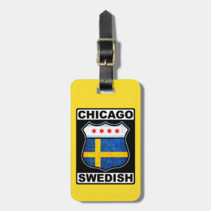 Étiquette À Bagage Modèle de balise bagage américain de Chicago