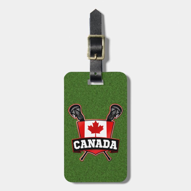 Étiquette À Bagage Modèle de balise de bagage de crosse canadienne (Devant Vertical)