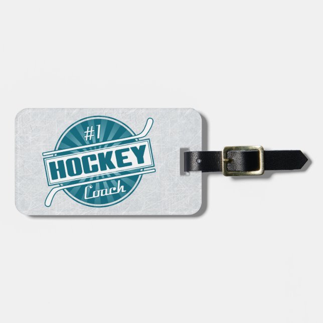 Étiquette À Bagage Modèle de carte d'affaires Hockey Coach (Devant horizontal)