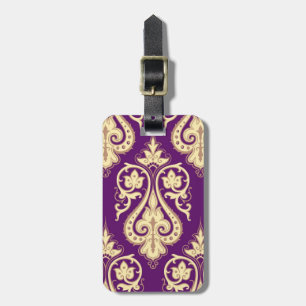 Étiquette À Bagage Modèle de Damas 4