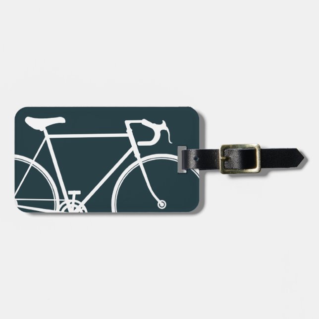 Étiquette À Bagage Modèle d'étiquette de sac de voyage à vélo (Devant horizontal)