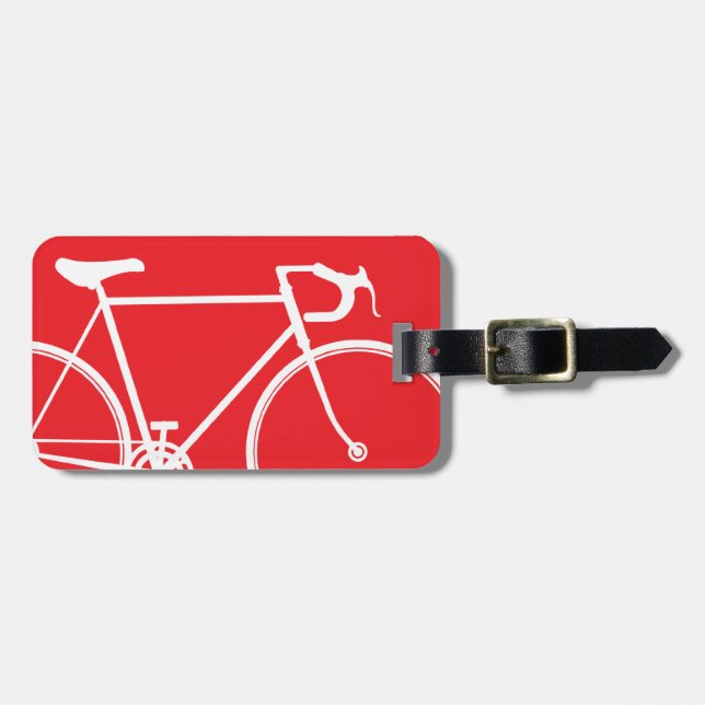 Étiquette À Bagage Modèle d'étiquette de sac de voyage à vélo (Devant horizontal)