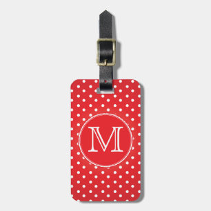 Étiquette À Bagage Modèle d'étiquette de sac de voyage Polkadot