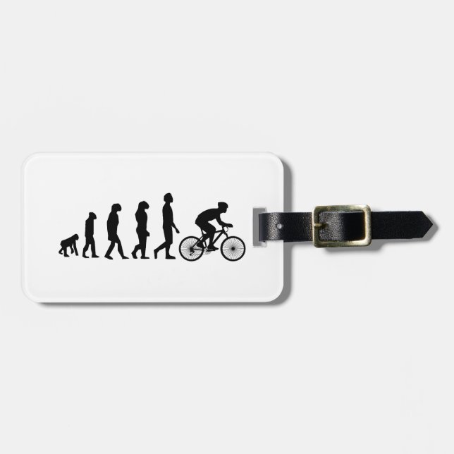 Étiquette À Bagage Modèle d'évolution humaine du cyclisme moderne (Devant horizontal)